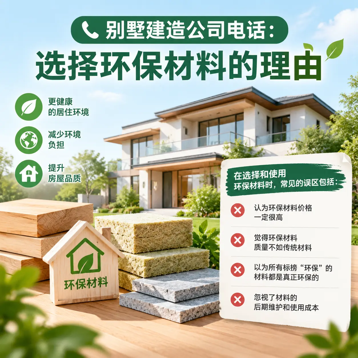 别墅建造公司电话:选择环保材料的理由